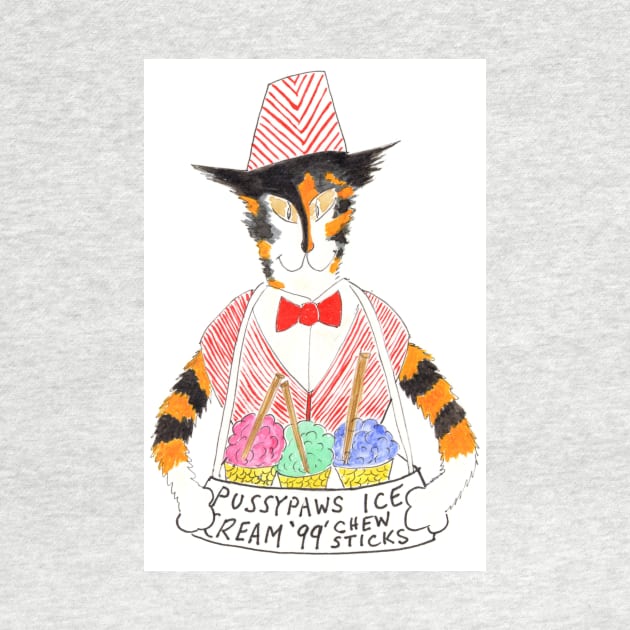 Calico Cat Ice Cream Seller by MrTiggersShop